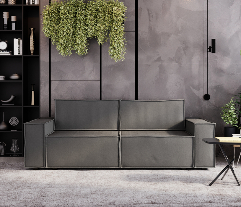 Диваны с ящиком для белья, Диван-кровать Лофт, велюр