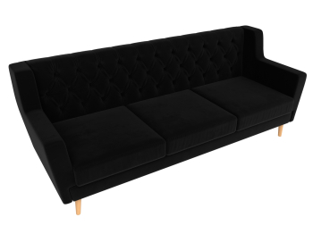 Прямой диван Брайтон 3 Люкс, микровельвет