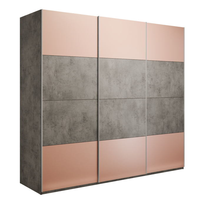 Шкафы-купе 3-х дверные, Шкаф-купе Эста 3-х дверный ДСП/Стекла пудра/Доводчик 300х66х240