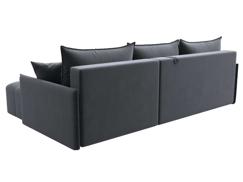 Диваны угловые в гостиную, Диван угловой Лига-054 НПБ угол универсальный, велюр SEVEN