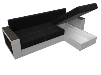 Диван угловой Дубай Лайт угол универсальный, микровельвет/экокожа