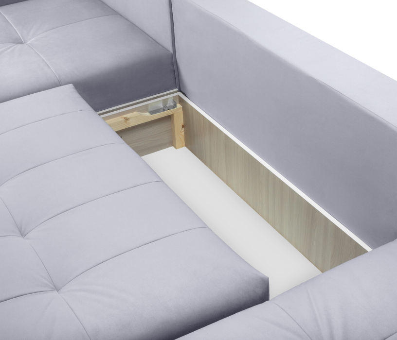 Диваны угловые в гостиную, Диван еврокнижка Чилетти П-образный