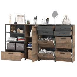 Две высоких тумбы для обуви и тумба-комод Трувор 098