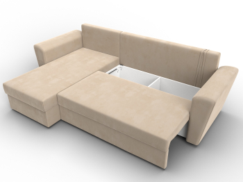 Угловой диван Амстердам Лайт левый угол, велюр