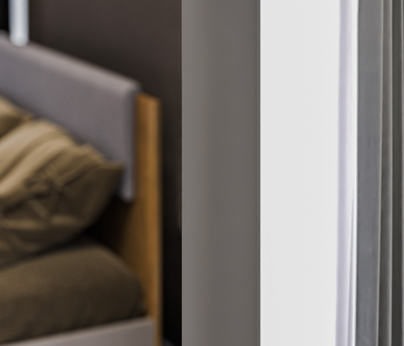 Мебель в современном стиле, Шкаф 2 дверный Милан СБ-3257 Серый с зеркальным фасадом