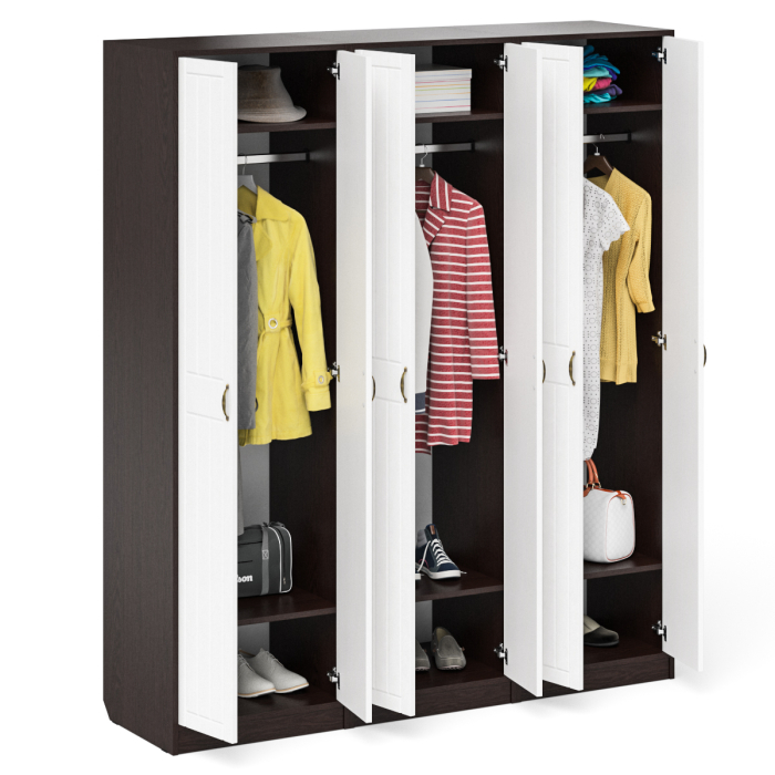 Прихожие, Три широких шкафа с дверками в прихожую П-6 МДФ фрезеровка прованс