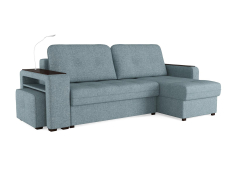 Диваны угловые, Диван-кровать угловой Smart 4 пантограф пуф слева Рогожка