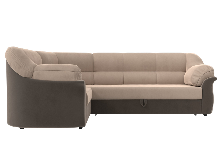 Диваны угловые в гостиную, Диван угловой Карнелла левый угол, велюр