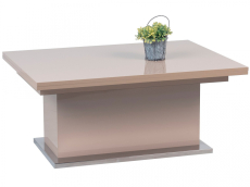 Обеденные столы, Стол-трансформер Slide (глянец/опоры сатинированная сталь)