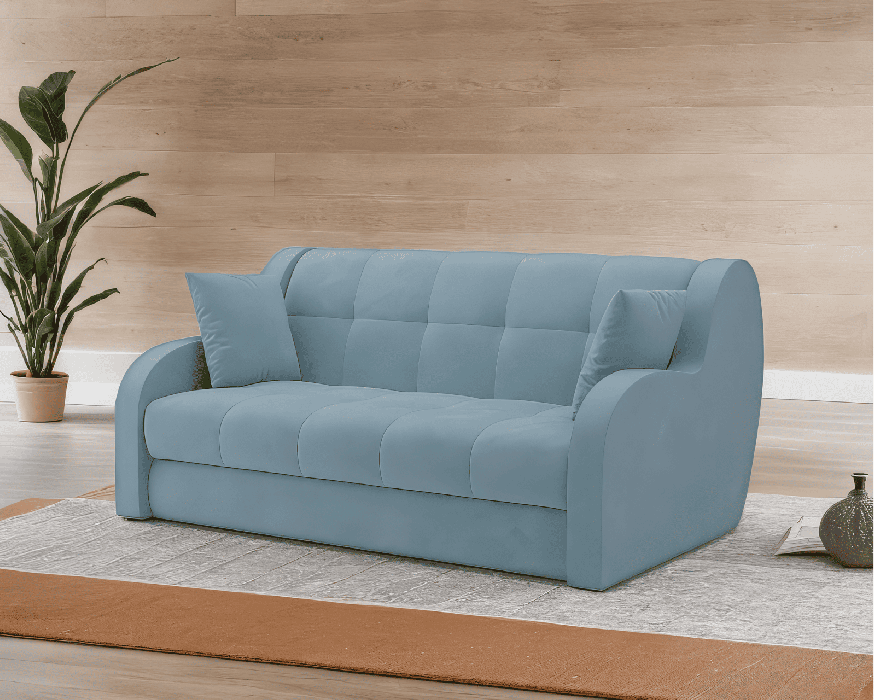 Диваны на металлокаркасе, Диван прямой аккордеон Барон (Велюр)