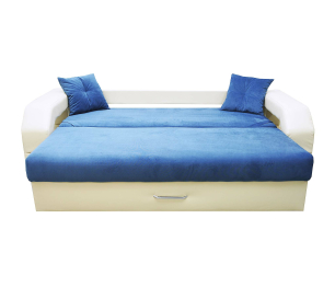 Диван-кровать еврокнижка Манчестер с подсветкой, 150, велюр/экокожа