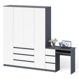 Стол компьютерный однотумбовый левый со шкафом МШ1600 Мори