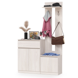 Тумба с вешалкой для верхней одежды и тумба-комод Ника