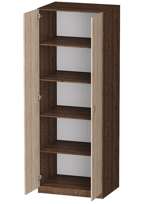 Для одежды, Распашной шкаф Лайф с полками 80*60*215 Дуб экспрессив