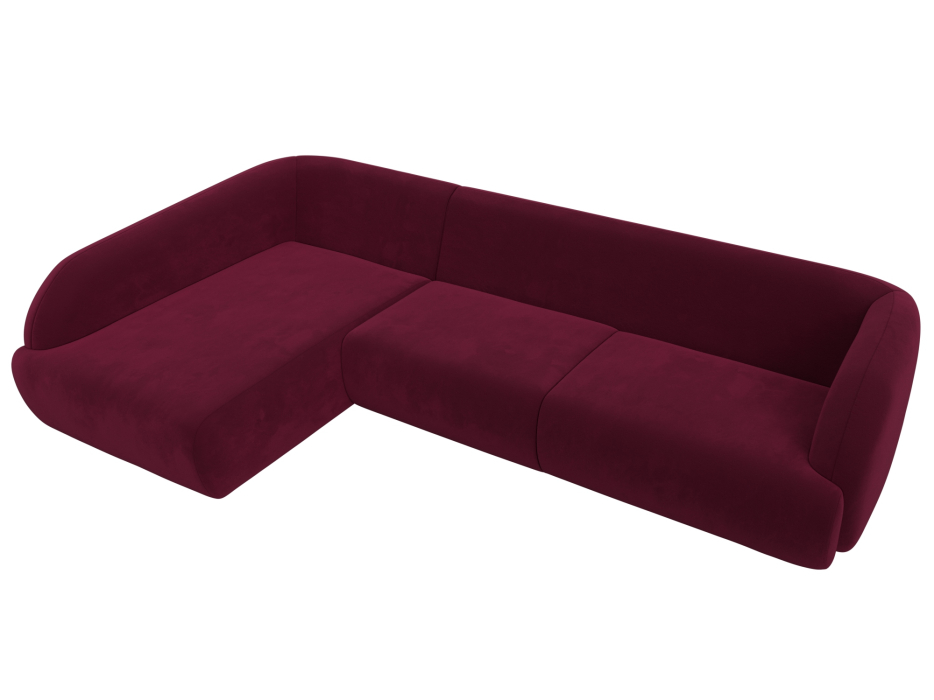 Диваны угловые в гостиную, Диван угловой Лига-041 левый угол, микровельвет