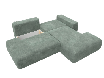 Диван угловой Лига-036 НПБ Модерн правый угол, велюр BRUT