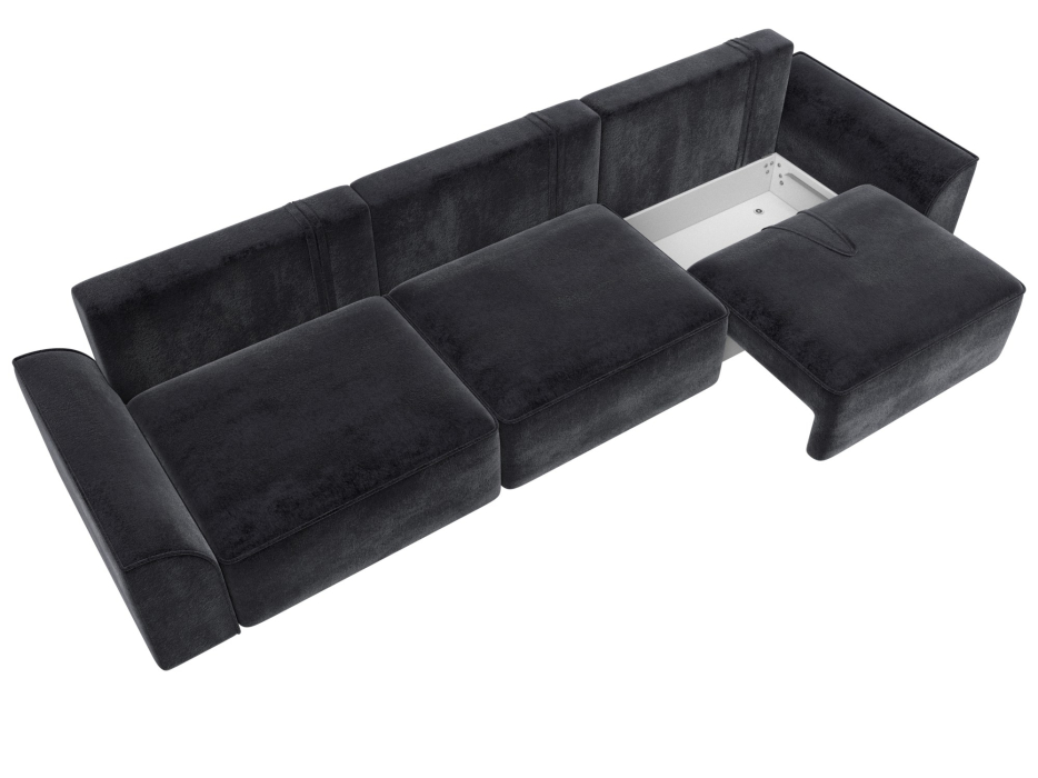 Диваны еврокнижки, Диван прямой Лига-048 НПБ Лонг, велюр TOWER