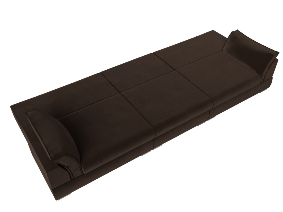 Диваны с ящиком для белья, Прямой диван Пекин Long, микровельвет