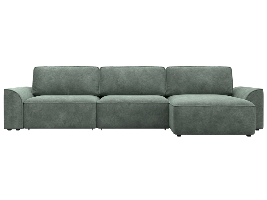 Диваны угловые в гостиную, Диван угловой Лига-048 НПБ лонг, велюр BRUT