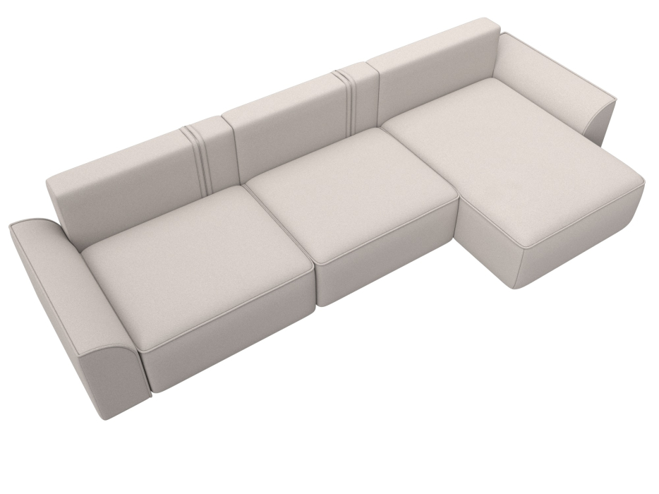 Диваны угловые в гостиную, Диван угловой Лига-048 НПБ лонг, замша JOLY