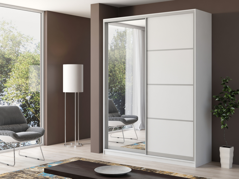 Шкафы-купе, Шкаф купе 2-х дверный Айсберг 180+зеркало