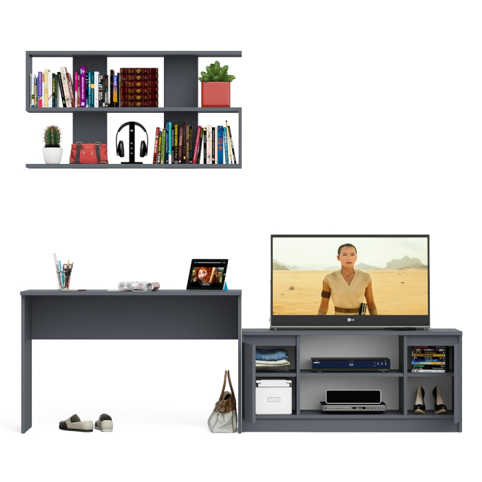 Прямые компьютерные столы, Широкая тумба Мори 1200 с письменным столом 1200.1 и полкой 