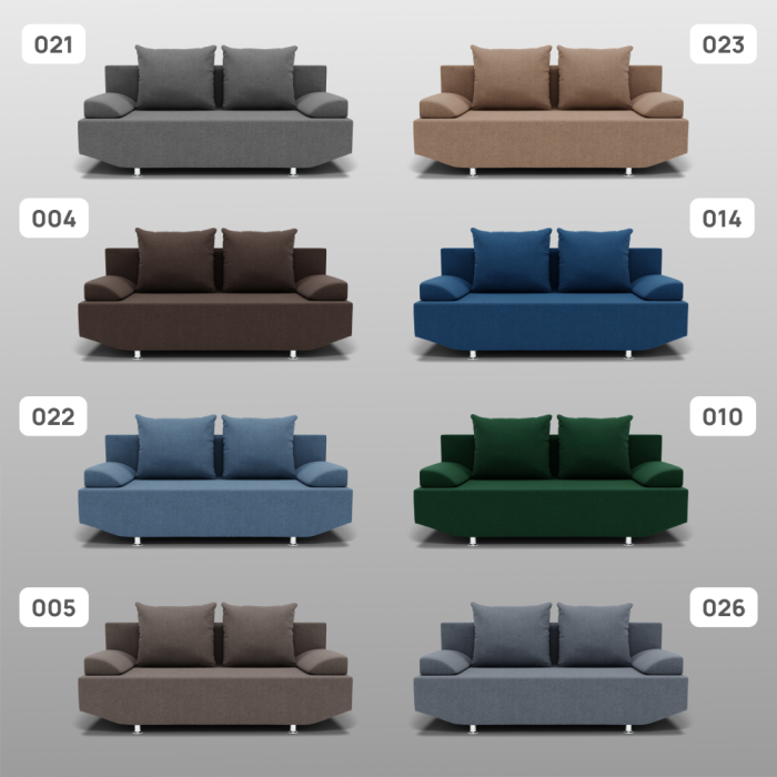 Диваны с ящиком для белья, Прямой диван Сити ППУ, велюр