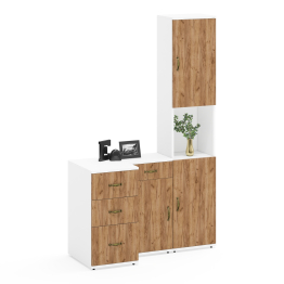 Пенал с нишей Лидер-8 с тумбами Лидер-8 МД 3.15 и 3.16.