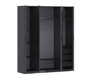 Шкаф четырехдверный Макс 2000 мм, вариант №4 (ЛДСП)