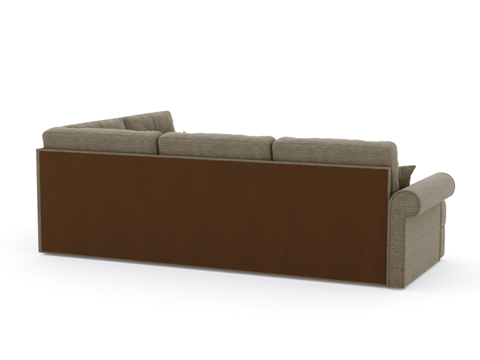 Диваны угловые в гостиную, Диван-кровать угловой Мирта дельфин, рогожка Люкс