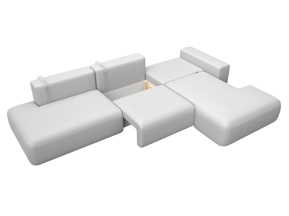 Диваны угловые в гостиную, Диван угловой Лига-036 НПБ Модерн Лонг правый угол, экокожа GRIFON 