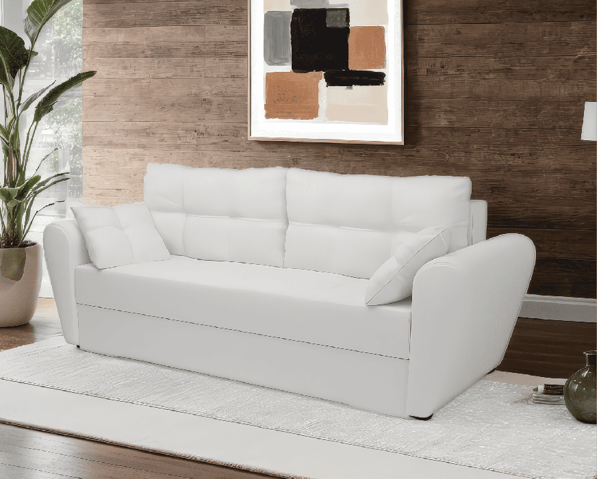 Диваны кровати со спальным местом, Диван прямой еврокнижка Амстердам (Экокожа)