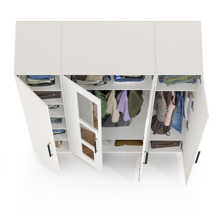 Шкафы распашные, Шкаф для одежды 4-х створчатый Валенсия