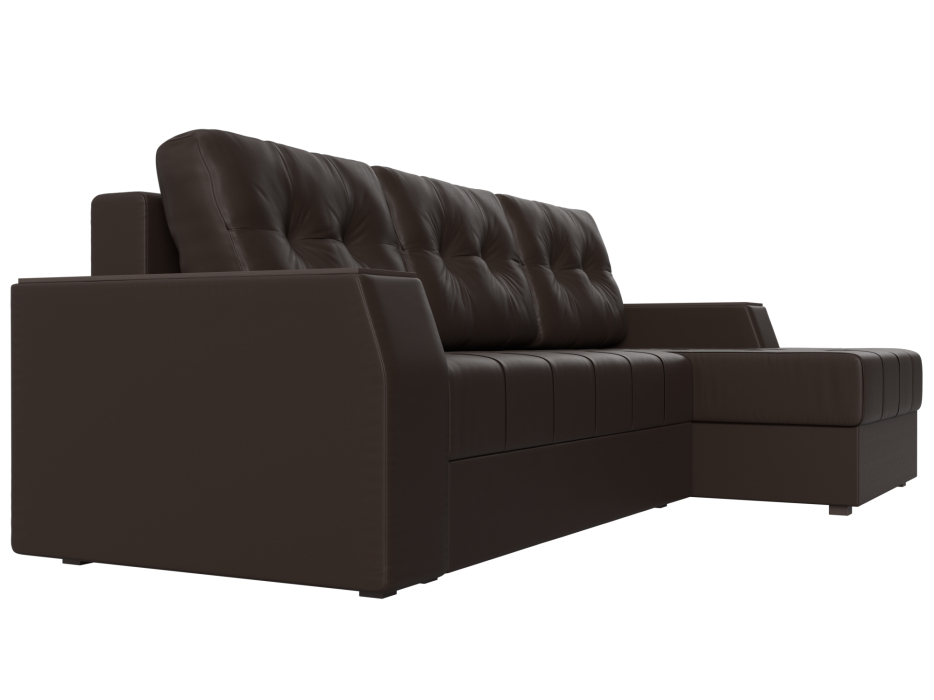 Диваны угловые в гостиную, Угловой диван Эмир БС правый угол, экокожа