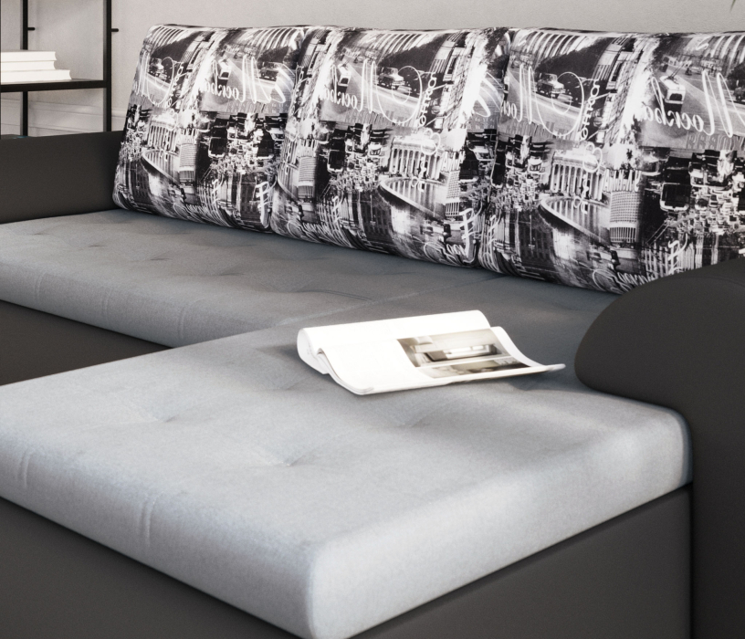 Диваны угловые в гостиную, Угловой диван Цезарь, правый