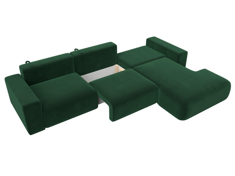 Диваны угловые в гостиную, Диван угловой Лига-036 Классик Лонг правый угол, велюр