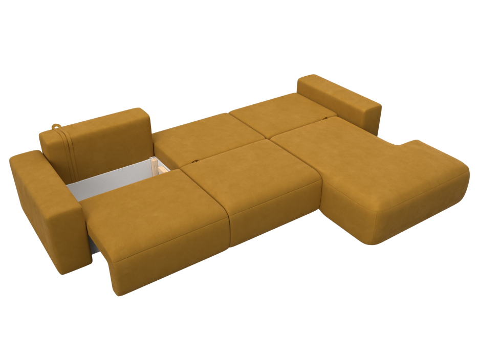 Диваны еврокнижки, Диван угловой Лига-036 НПБ Классик Лонг правый угол, велюр BRUT