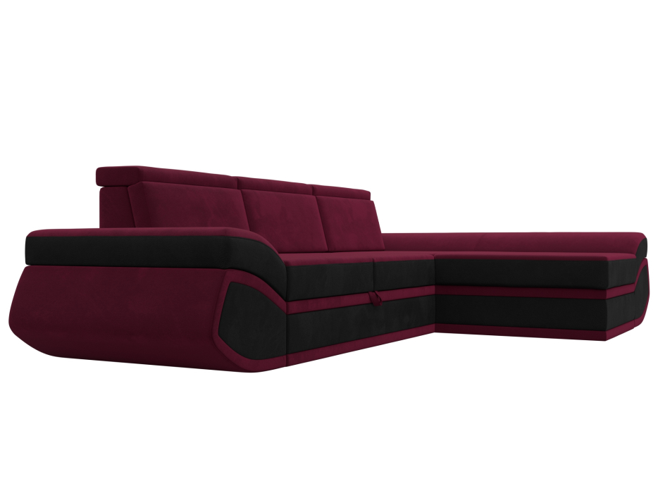 Диваны угловые в гостиную, Диван угловой Лига-032 правый угол, микровельвет