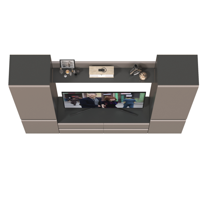 Стенки для гостиной, Сидней тумба для ТВ с полочкой и двумя шкафами с дверками