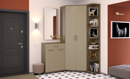 Модульная прихожая Грейс композиция 6  Гикори Джексон Темный