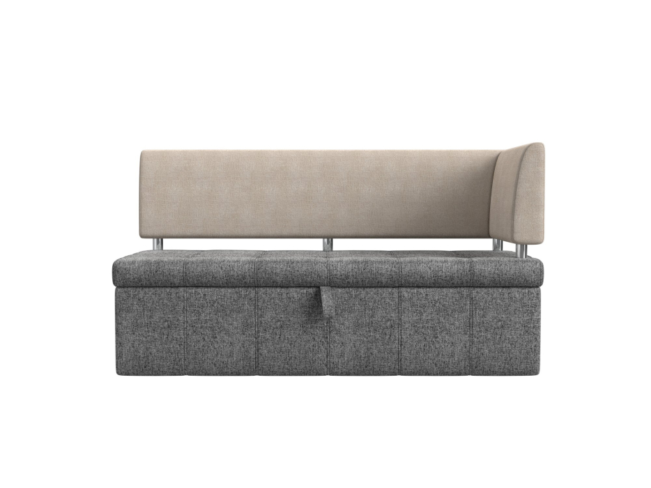 Диваны угловые кухонные, Кухонный прямой диван Стоун с углом правый, рогожка