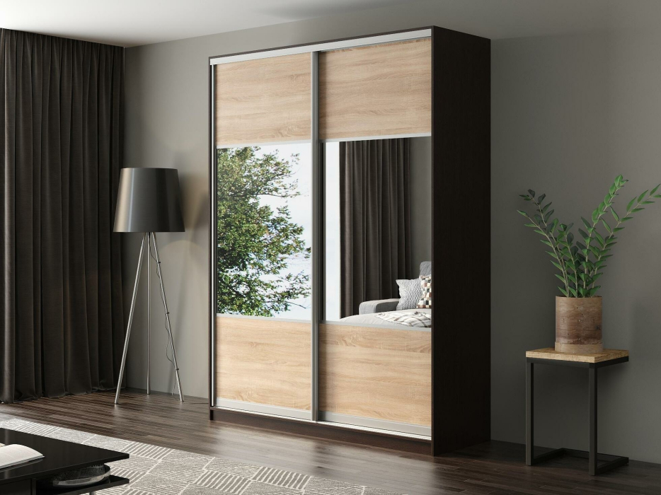 Шкафы-купе, Шкаф-купе Айсберг 180 ВЕНГЕ (сонома/комбинированный)