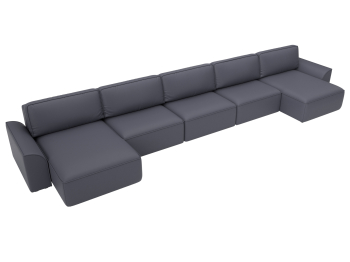 Диван П-образный Лига-048 НПБ МегаЛонг, экокожа GRIFON