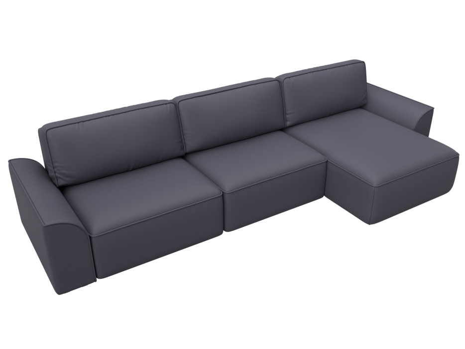 Диваны угловые в гостиную, Диван угловой Лига-048 НПБ лонг, экокожа GRIFON