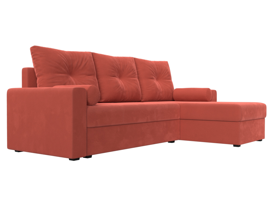 Диваны угловые в гостиную, Диван угловой Верона Лайт правый угол, микровельвет