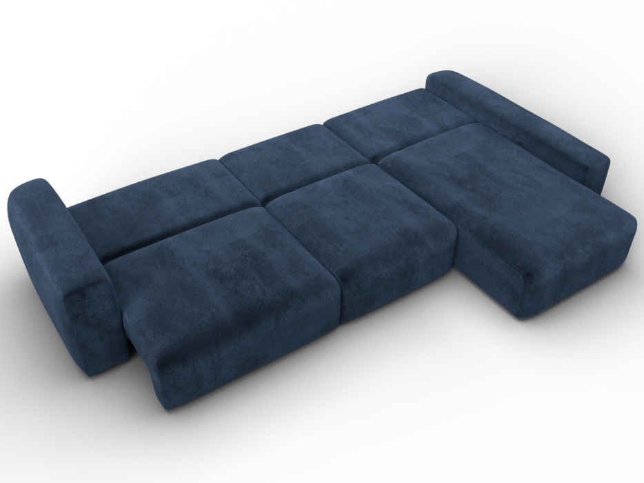 Диваны угловые в гостиную, Диван угловой Лига-066 НПБ Лонг угол правый, велюр TOWER