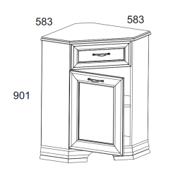 Тумба 1D1SU, TIFFANY