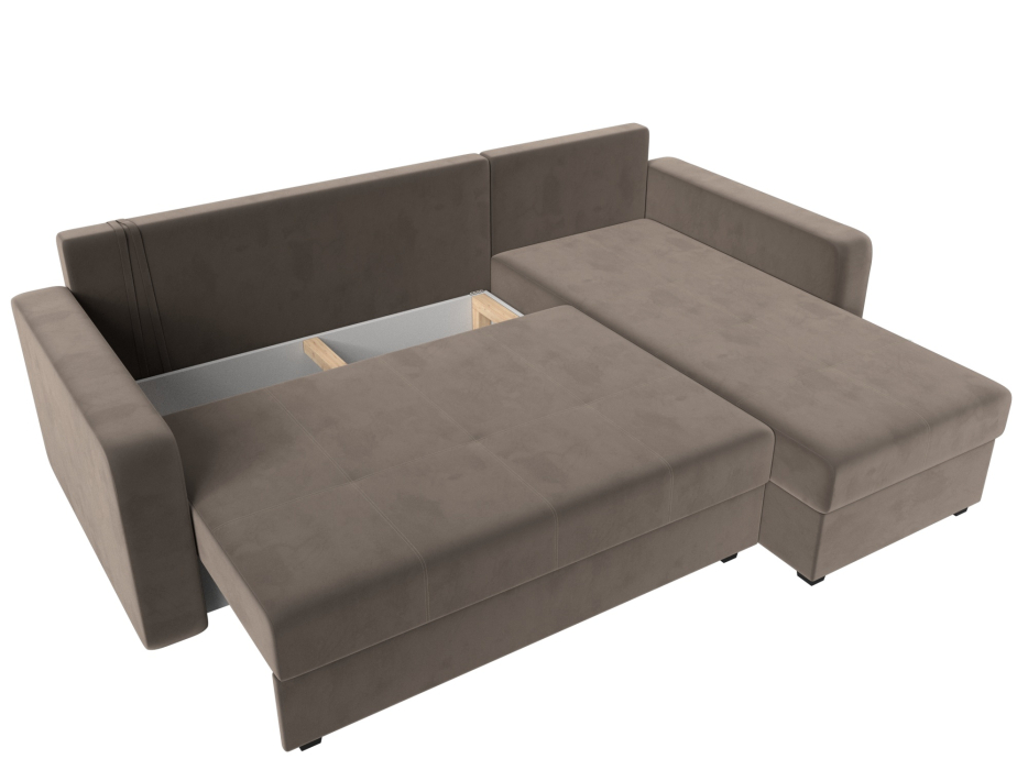 Диваны угловые в гостиную, Угловой диван Ливерпуль Лайт правый угол, велюр