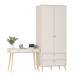 Спальня Афина шкаф 2-х дверный и стол Афина