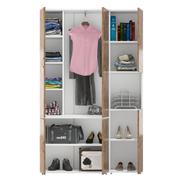 Шкаф для одежды широкий 20Б и пенал с нишей Лидер-8